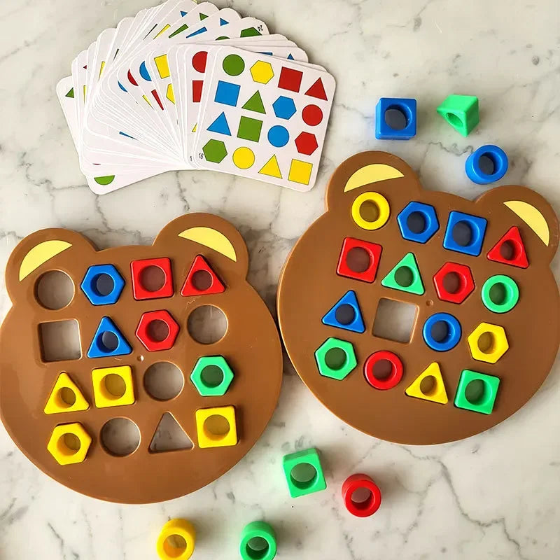 Geometric Shape Matching Toy For Children's Educational Interactive Game 3D Puzzle Baby Montessori Educational Learning Toys