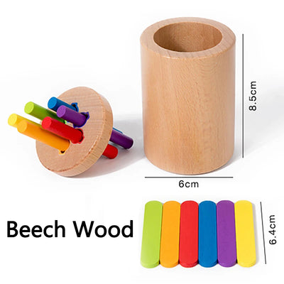 Baby Sensory Bin Montessori Educational Toys Permanent Box Parish Sensory Play Color Shape Sorting Games Cognitive Wooden Toys