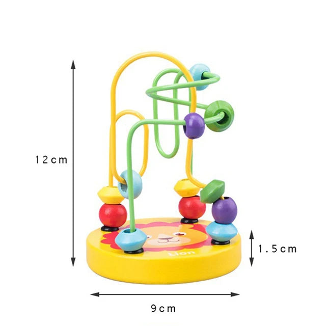 Montessori Baby Toys Wooden Roller Coaster Bead Maze Abacus Math Toys Toddler Early Educational Toys for Kids Children 1-3 Years