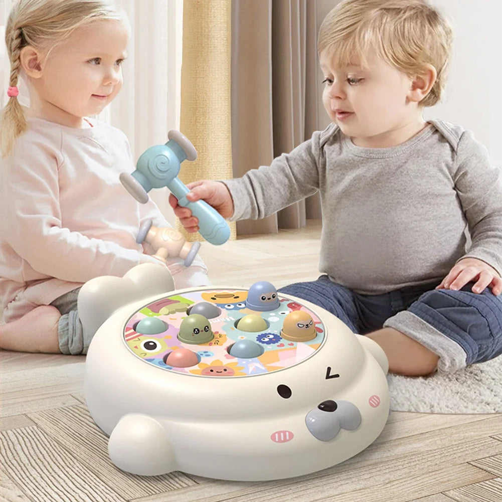 Educational Interactive Toy Whack A Mole Game hobbies  Pounding Hammers Included Knocking Toy Seal Montessori Toy Gift for Kid