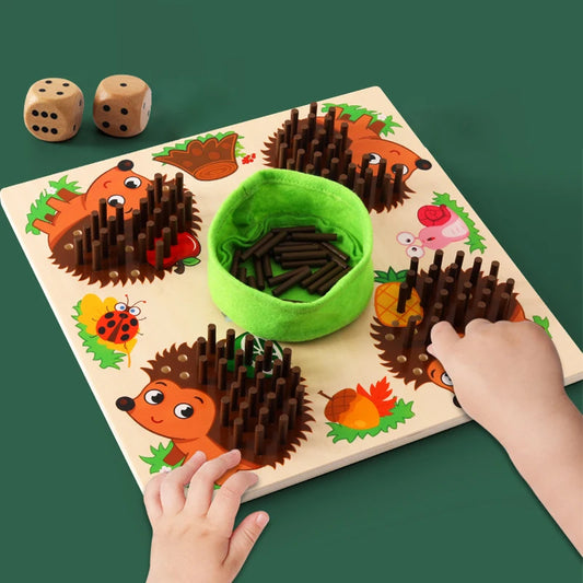 Toddler Hedgehog Board Game Kid Learning Counting Matching Game  Montessori Early Education Fine Motor Skill Sorting Toy Gift