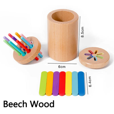 Baby Sensory Bin Montessori Educational Toys Permanent Box Parish Sensory Play Color Shape Sorting Games Cognitive Wooden Toys