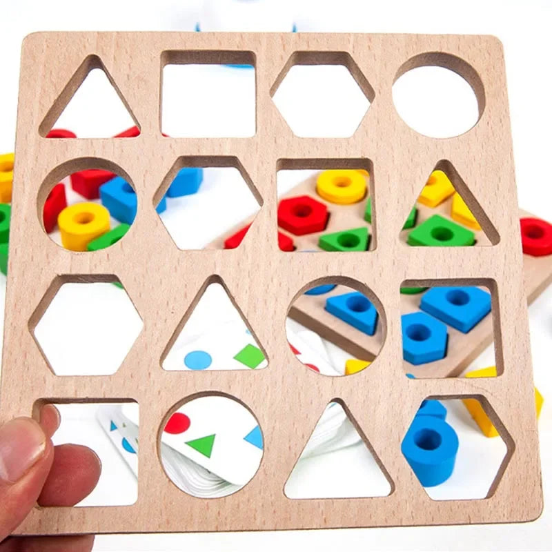 Geometric Shape Matching Toy For Children's Educational Interactive Game 3D Puzzle Baby Montessori Educational Learning Toys